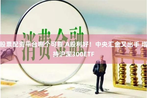 股票配资平台哪个可靠 A股利好！中央汇金又出手 增持沪深300ETF