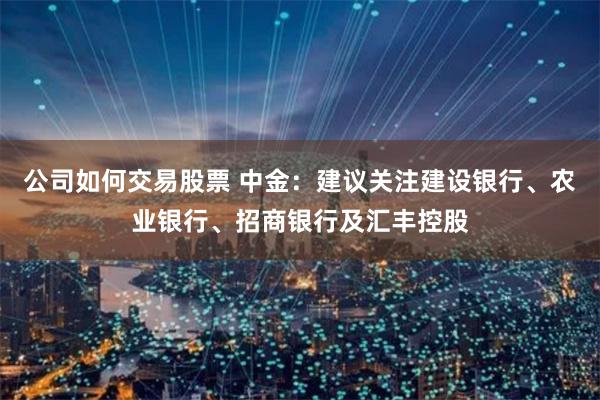 公司如何交易股票 中金：建议关注建设银行、农业银行、招商银行及汇丰控股