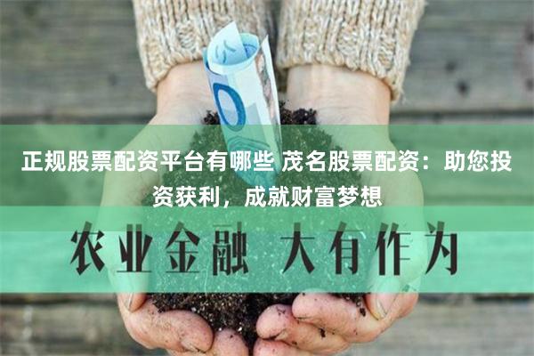 正规股票配资平台有哪些 茂名股票配资：助您投资获利，成就财富梦想